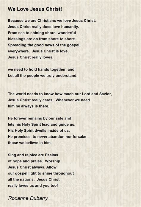 Love Poems For Jesus