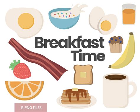 Breakfast Clipart, Breakfast PNG, Eggs Clipart, Breakfast Clip Art ...