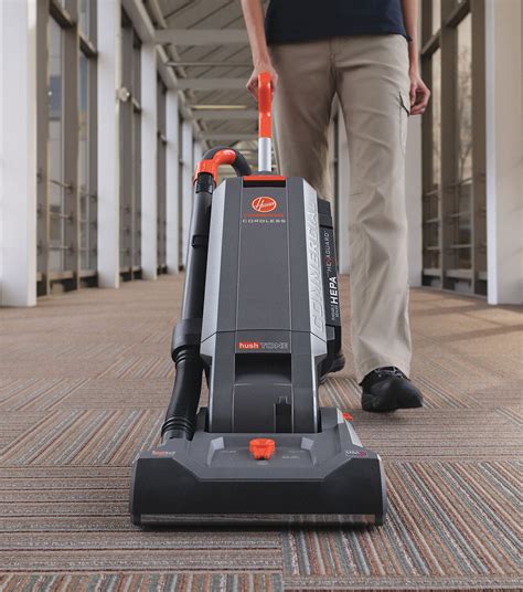 HOOVER COMMERCIAL Cordless Upright Vacuum, 13 in Cleaning Path Width ...