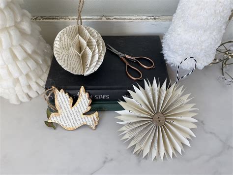 DIY Book Page Ornaments: Easy Tutorials