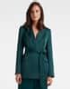 Buy Forever New Blazer with Waist Tie-Up | Teal Color Women | AJIO LUXE