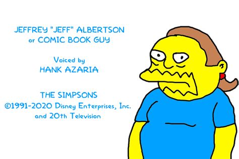 Jeffrey Albertson or Comic Book Guy from Simpsons by ...