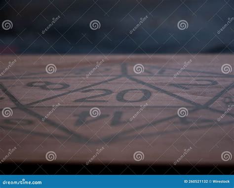 Twelve Sided Die Carved into a Walnut Lid for a Box Stock Photo - Image ...