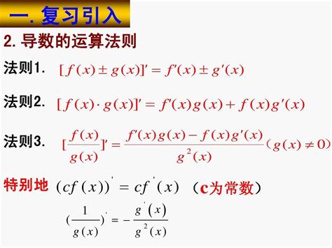 基本的求导法则公式-三角函数的导数-导数运算法则