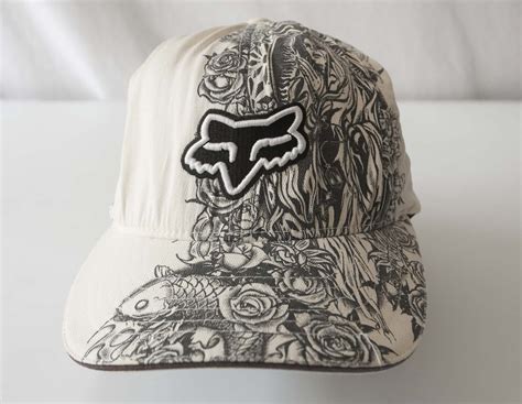 Streetwear × Vintage Fox Racing Hat Cap Floral Graphic Flexfit Size S/M ...