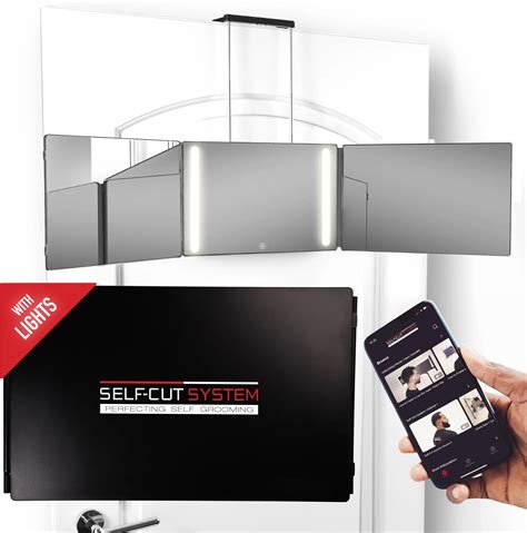 Amazon.com : Self-Cut System - 3 Way Mirror with Lights - Three Way ...