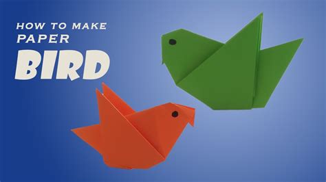 Origami Bird - How To Make an Origami Bird / Easy Paper Bird - YouTube