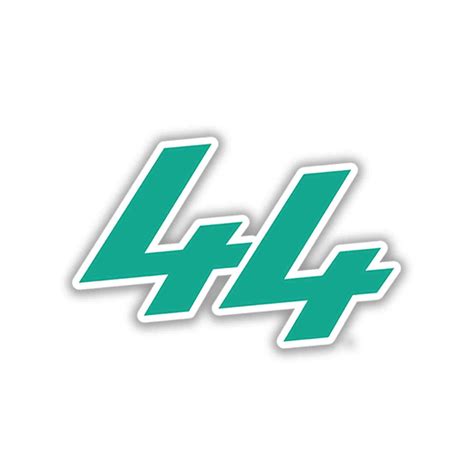Neon 44 Badge – Lewis Hamilton Sticker – STICKYFUNK PREMIUM STICKERS