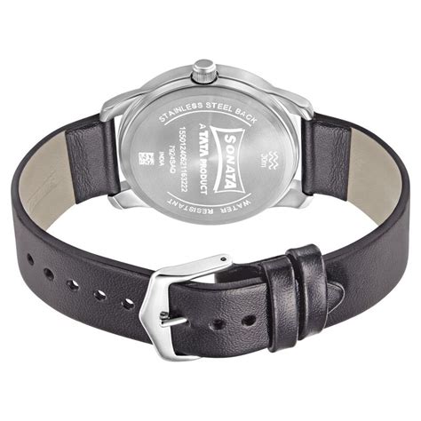 Buy Online Sonata RPM Quartz Analog with Day and Date Black Dial ...