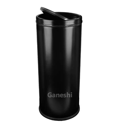 GROOVY Stainless Steel black swing dustbin for salon, restaurant,bar ...