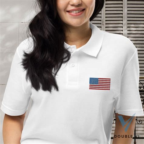 American Flag Polo Shirt, USA Flag Embroidered Shirt, Custom Shirts ...