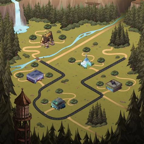 Image - Mystery shack attack new world map.jpg | Gravity Falls Wiki ...