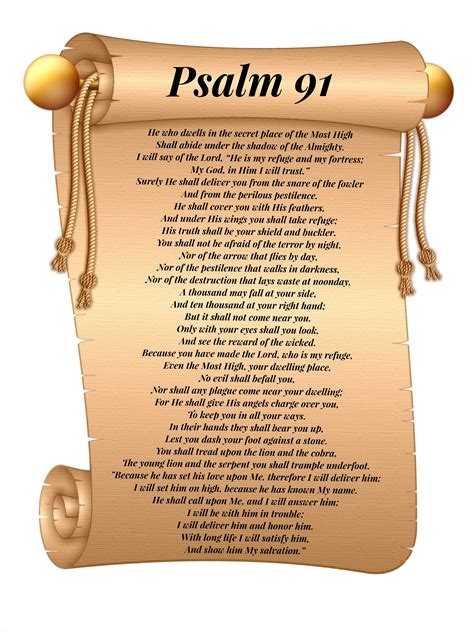 Psalm 91 poster. A4 Bible poster psalm 91 | Etsy