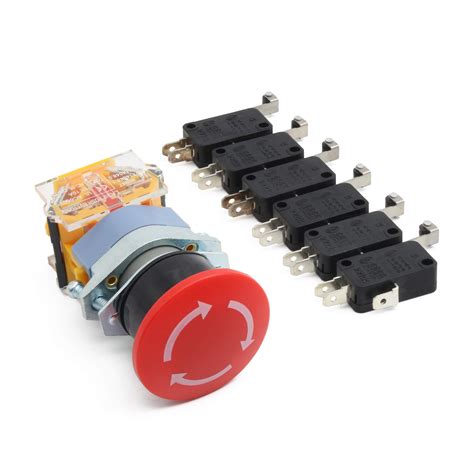 Buy RATTMMOTOR Emergency Stop Push Button Switch AC 400V Mushroom Red ...