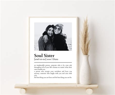 Personalized Soul Sister Definition Print | Best Friend Photo Gift ...