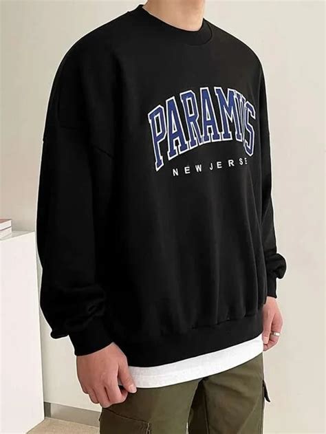 SXV 'Paramus new jersey’ Printed Cool Aesthetic Drop Shoulder Oversize ...