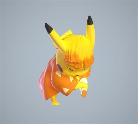 Zenitsu Pikachu 3D model 3D printable | CGTrader