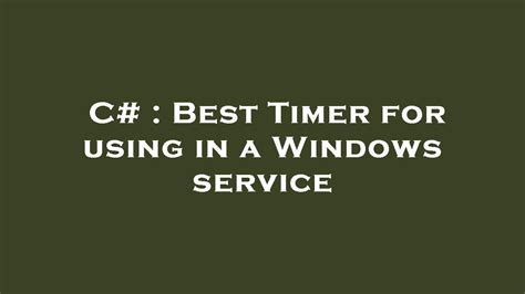 Image result for C# System.timers.timer