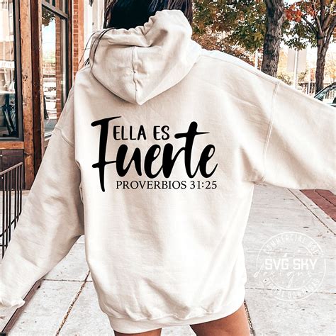 Ella Es Fuerte SVG PNG, Bible and Christian Quotes Designs in Spanish ...