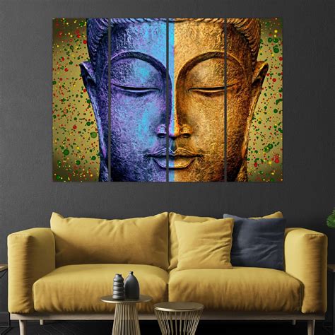 Inephos Buddha Multiple Frames Wall Paintings - 33 X 24 inches, Wooden ...