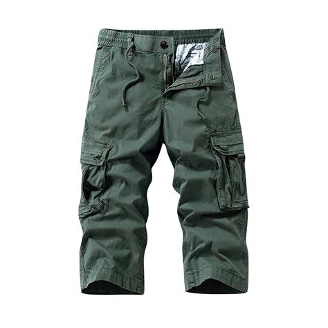 Men'S Cargo Shorts Elastic Waist Men’S Shorts Work Cargo Long Shorts ...