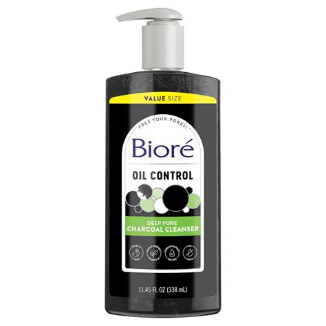 Amazon.com: Biore Deep Pore Charcoal Face Wash, Daily Facial Cleanser ...