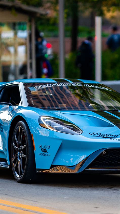 Download wallpaper 2160x3840 ford gt, car, sports car, blue samsung ...