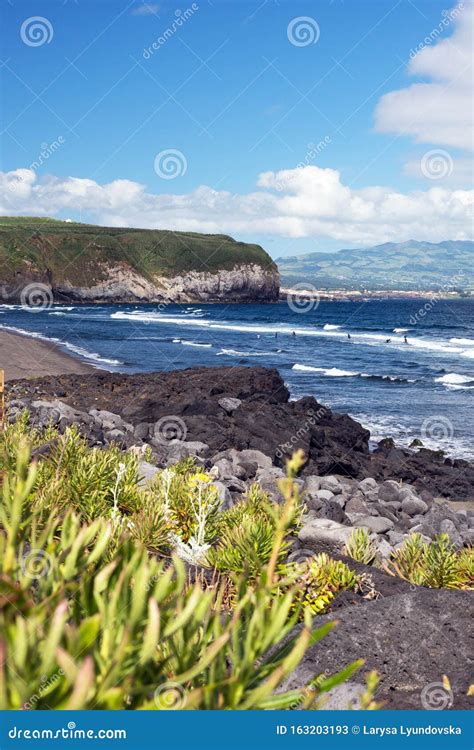 The Beautiful Praia Do Areal De Santa Barbara Beach on the Island of ...