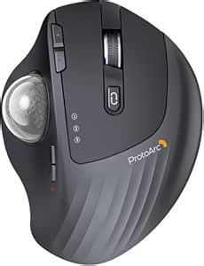 ProtoArc Wireless Trackball Mouse, EM01 NL Ergonomic Bluetooth ...