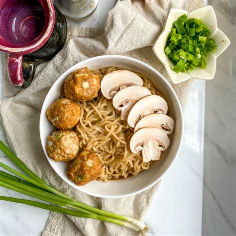 High Protein Meatball Ramen Bowl