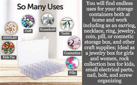 Bulfyss 36 Grid Cells Plastic Multipurpose Jewelry Organizer Storage ...