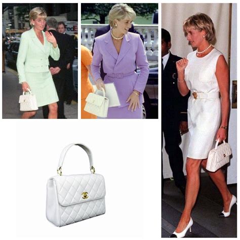 Princess Diana and her white Chanel Quilted Kelly Flap Handbag Purse ...