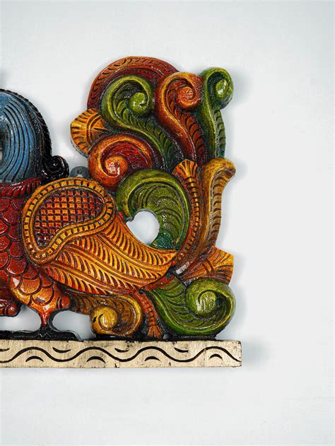 Wooden Carved Annapakshi Bracket - Set of 2 - 11 inch - WL5642 – Wedtree