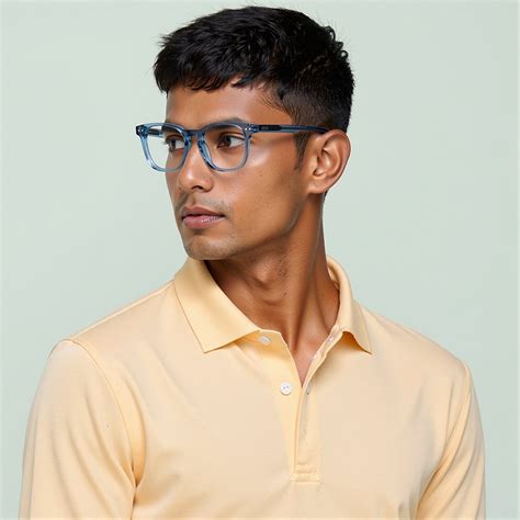 Buy Denim-Ace Full Rim Square Lenskart HUSTLR LH E16985-N C1 Eyeglasses ...