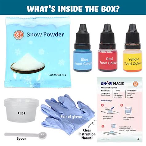 Snow Magic Science Kit for Kids, Ages 4-15, Make Instant Colourful Sno ...