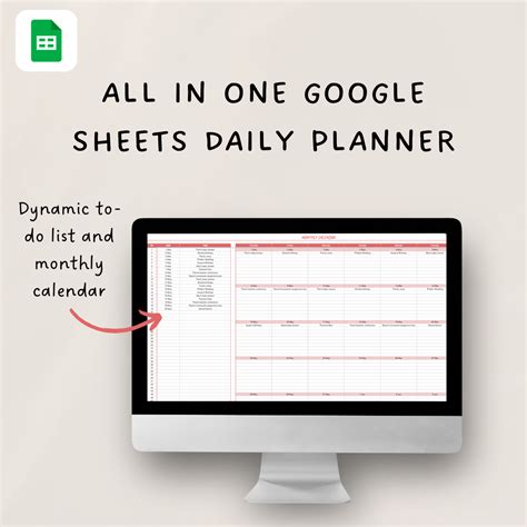 Free Google Sheets Daily Planner Template - Clarified Potential