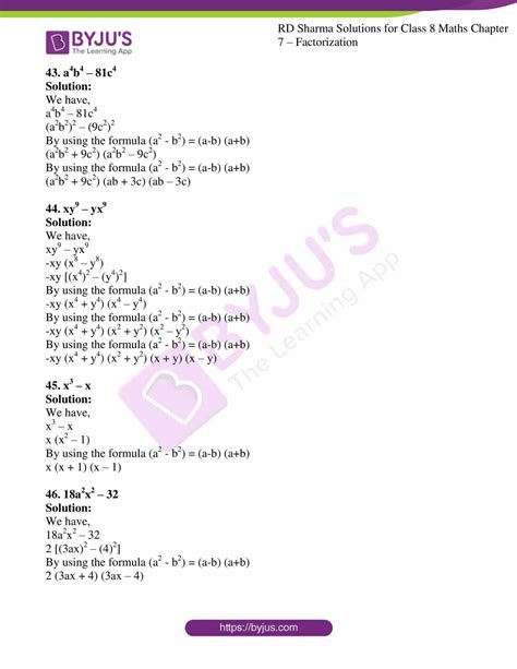 Image result for PDF of Factorization Chapter Notes of Class 8 Th