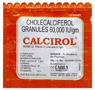 Calcirol Sachet 1gm: Uses, Side Effects, Price & Substitutes