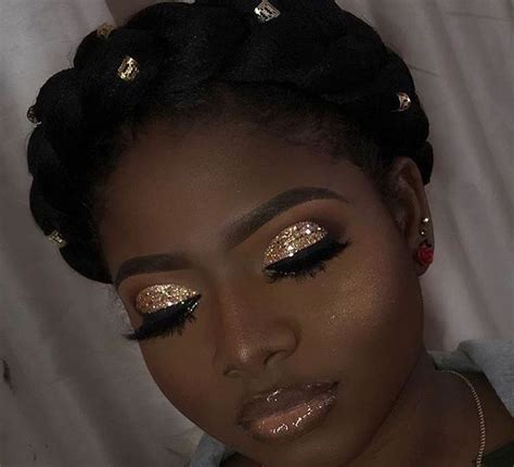 dark skin glam makeup
