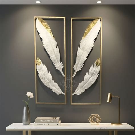 Buy DSH CRAFTING YOUR CURIOSITY Wall Decor Metal Wall Art Gold White ...