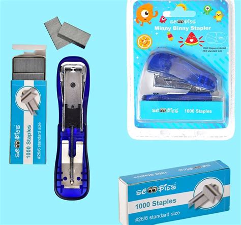 Scoobies Minny Binny Stapler Blue, 3Y+