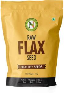 Nature Vit Flax Seeds, 1kg | Alsi Ke Beej | Raw | Unroasted | Flaxseeds ...