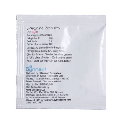 Gyargin SF Orange-Lemon Sachets 5 gm | Uses, Side Effects, Price ...