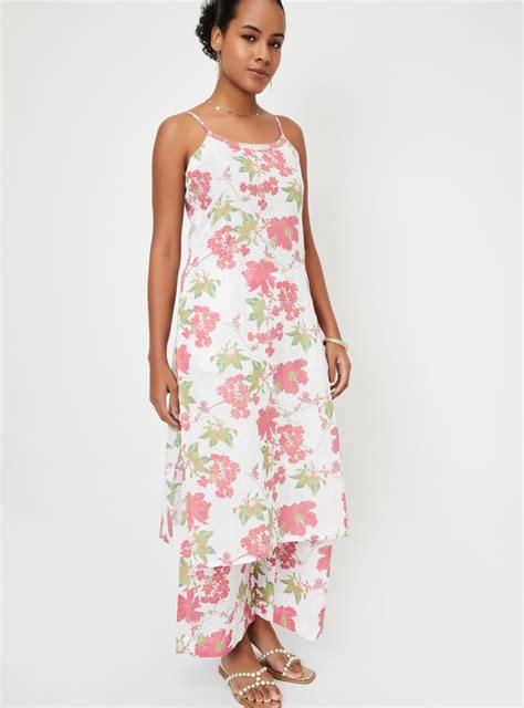 Buy Women Floral Printed Straight Kurta set Online at just Rs. 999.0 ...