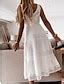 Women's Midi Dress White Dress White Lace Wedding Dress Boho Dress ...
