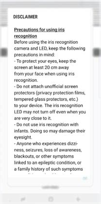 How to register my Iris for Iris recognition on lock screen in Galaxy ...