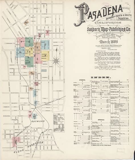 Pasadena, California (1889) - Sanborn Fire Maps