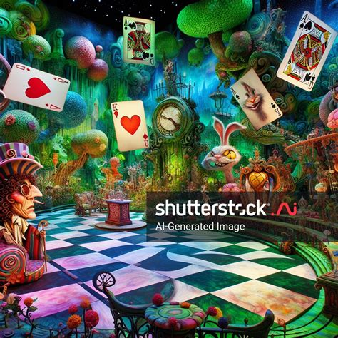 Alice Wonderland Trial Scene Whimsical Courtroom AI 生成图片2477809691 ...