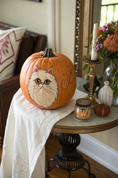 19+ Creative Cat Pumpkin Painting Ideas