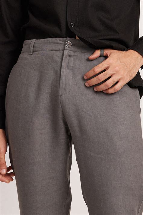 Pants for men-Linen Easy Pants for Men Slate Grey Online